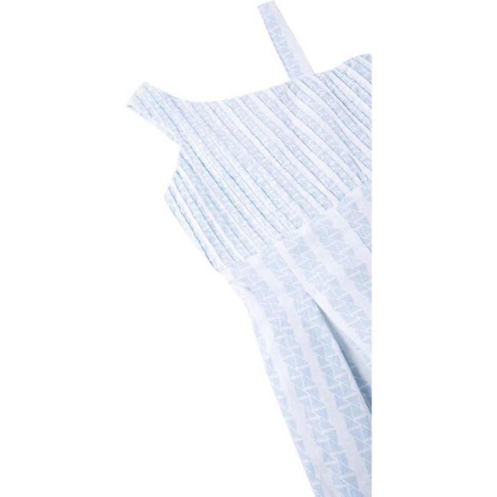 Geo Print Asymmetrical Jumpsuit, Blue - Picture 3 of 9